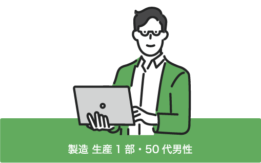 製造 生産1部・50代男性