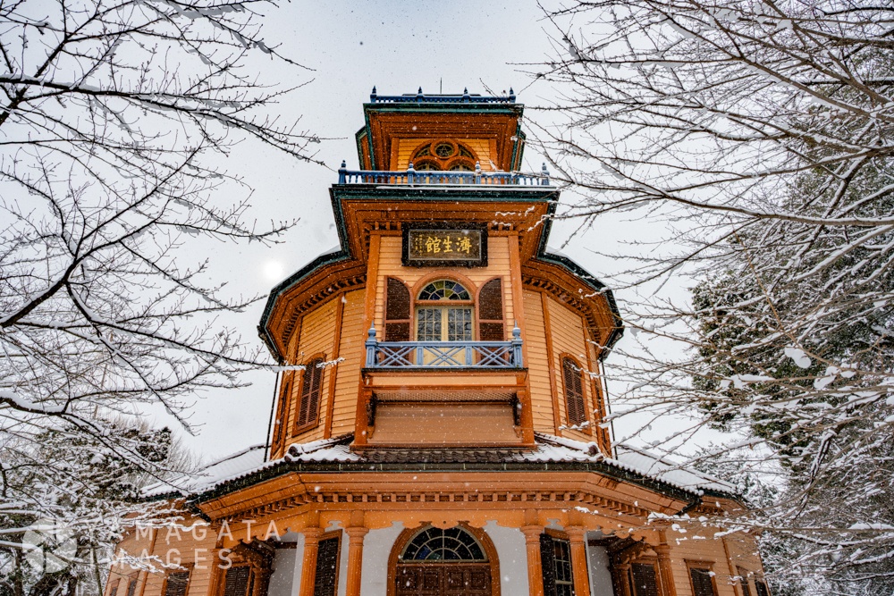 山形市郷土資料館(旧済生館)の雪景色